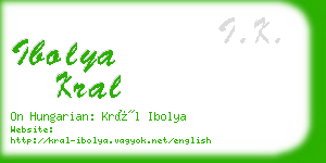 ibolya kral business card